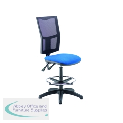 5 Star High Mesh Back Draughtsman Chair with Adjustable D-Kit Royal Blue SF4862786