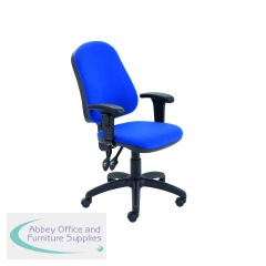 5 Star High Back Operator Chair Height Adjustable Arms Royal Blue SF6006003