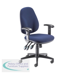 5 Star High Back Task Chair with Height Adjustable Arms Blue SF7811859