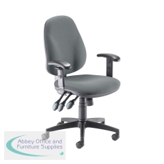 5 Star High Back Task Chair with Height Adjustable Arms Charcoal SF8296391