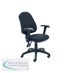 5 Star High Back Operator Chair Foldaway Arms Charcoal SF9491650