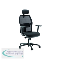 5 Star Storm Mesh Back Task Chair with Headrest and Adjustable Arms SF9581319