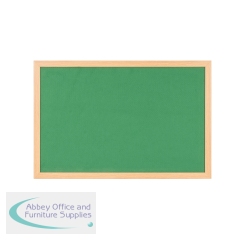 Bi-Office Earth Prime Felt Notice Board Oak MDF Frame Green 180x120cm FB8544233