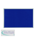 Bi-Office Aluminium Trim Felt Notice Board 900x600mm Blue FB0743186