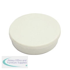 Bi-Office Antimicrobial Round Magnets 25mm White (Pack of 10) BIM141609
