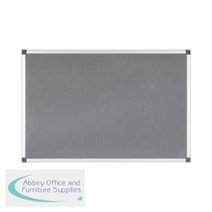 Bi-Office Felt Noticeboard 120x90cm Aluminium Frame Grey FA0542170