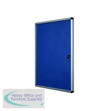 Bi-Office Enclore Felt Indoor Lockable Glazed Case 720x981x35mm Blue VT630107150