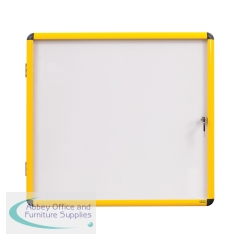 Bi-Office Ultrabrite Display Case Acrylic Yellow Frame 94x129cm - 16 x A4 VT9501601511