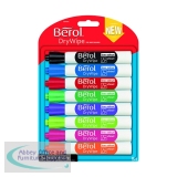 Berol Drywipe Marker Chisel Tip Assorted (8 Pack) 1984884