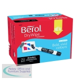Berol Drywipe Marker Chisel Tip Black (48 Pack) 1984887