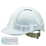 Comfort Vented Safety Helmet ABS Shell White BBVSHW