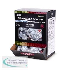 PU Foam Disposable Earplugs Yellow (Pack of 200) QED301