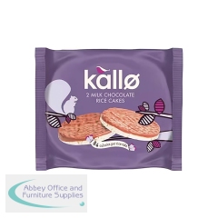 Kallo 2 Milk Chocolate Rice Cakes 33g (Pack of 30) 133915