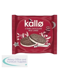 Kallo 2 Dark Chocolate Rice Cakes 33g (Pack of 30) 133914