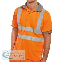 Beeswift High Visibility Short Sleeve Polo Shirt Orange M BPKSENORM