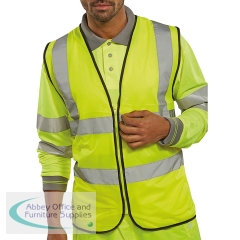 Beeswift High Visibility Waistcoat Zip Fastened Saturn Yellow XL WCENGSYZXL