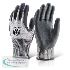 Beeswift Microfoam Nitrile Cut 3 Gloves Black L KS3L