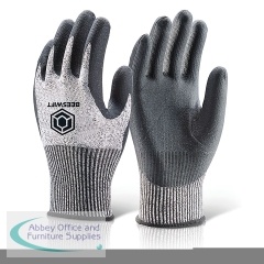 Beeswift Microfoam Nitrile Cut 3 Gloves Black S KS3S