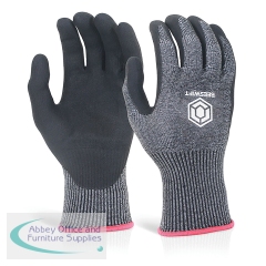 Beeswift Microfoam Nitrile Cut 5 Gloves Black L KS5L