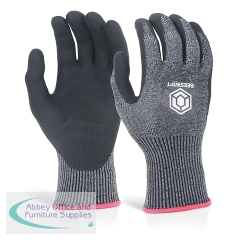 Beeswift Microfoam Nitrile Cut 5 Gloves Black M KS5M