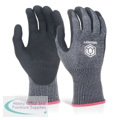 Beeswift Microfoam Nitrile Cut 5 Gloves Black S KS5S