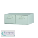 Bisley Card Index Cabinet 203x127mm Double Grey FCB25
