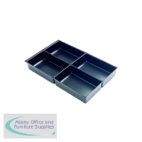 Bisley Multidrawer Insert Tray Plastic 4 Compartments 360x260x58mm 227P5
