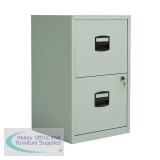 BY57825 - Bisley 2 Drawer Home Filing Cabinet A4 413x400x672mm Goose Grey PFA2-87