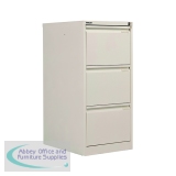Bisley 3 Drawers Filing Cabinet Lockable 470x622x1016mm Chalk BS3E/CHK