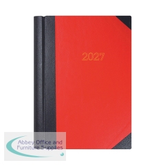 Collins A4 Desk Diary 2 Pages Per Day Black/Red 2027 4227