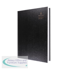 Collins A4 Desk Diary 2 Pages Per Day Black 2027 4727