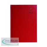 Collins A5 Desk Diary Day Per Page Red 2024 52-15.24