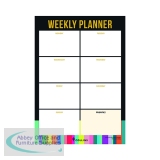 Collins Edge Rainbow Weekly Planner Desk Pad 60 Sheets A4 ED14U3.99