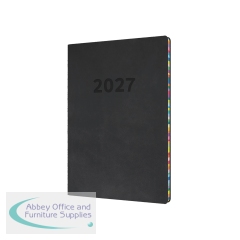 Collins Edge Diary Week To View A5 Charcoal 2027 ED153.U96-27