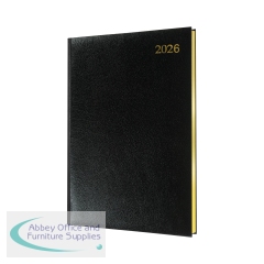 Collins Quarto Diary Week To View Appointment Black 2026 QB7-26