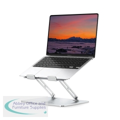 Contour Ergonomics Adjustable Aluminium Laptop Stand For Laptops Up To 17 Inches Silver CE10135