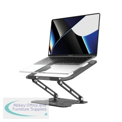 Contour Ergonomics Adjustable Metal Laptop Stand For Laptops Up To 17 Inches Black CE10136