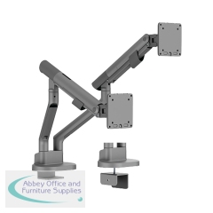 Desk Mounted Monitor Arm - Dual - Black