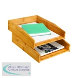 CEP Silva Bamboo Letter Tray Woodgrain (Pack of 2) 2240010301