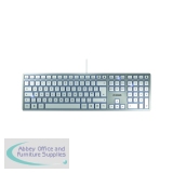 Cherry KC 6000 Slim Ultra Flat Wired Keyboard Silver/White JK-1600GB-1