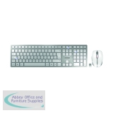 Cherry DW 9100 Slim USB Wireless Keyboard and Mouse Set UK Silver/White JD-9100GB-1
