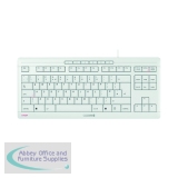 Cherry Stream TKL Compact Wired Keyboard No Number Pad UK Light Grey JK-8600GB-0