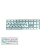 Cherry KC 6000C Slim Wired Keyboard for MAC USB QWERTY UK Silver/White JK-1620GB-1