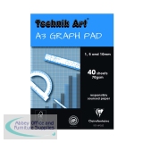 Technik Clairefontaine Art 1/5/10mm Graph Pad A3 40 Leaf XPG2