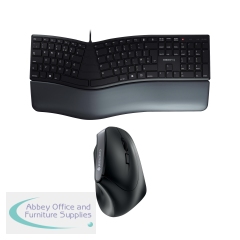 Cherry Right Handed Ergonomic Wireless Keyboard and Mouse Bundle CH810003