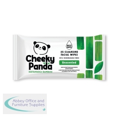 Cheeky Panda Bamboo Facial Cleansing Wipes 25 Wipes Unscented (Pack of 6) FACEWUNSMUL6-GBR