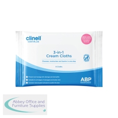 Clinell Contiplan 3-in-1 Continence Care Cloths (Pack of 8) CON8