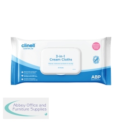 Clinell Contiplan 3-in-1 Continence Care Cloths (Pack of 25) CON25