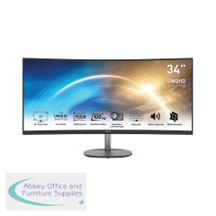 MSI Pro MP341CQ 34 inch UltraWide Quad HD 100Hz Curved Monitor 9S6-3PB2CT-017