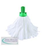 Exel Big White Mop Head Green (Pack of 10) 102199